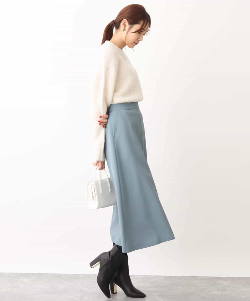 FKFAV53170 MK MICHEL KLEIN(MK ミッシェルクラン) ふわふわカラーニット/洗える ブルー