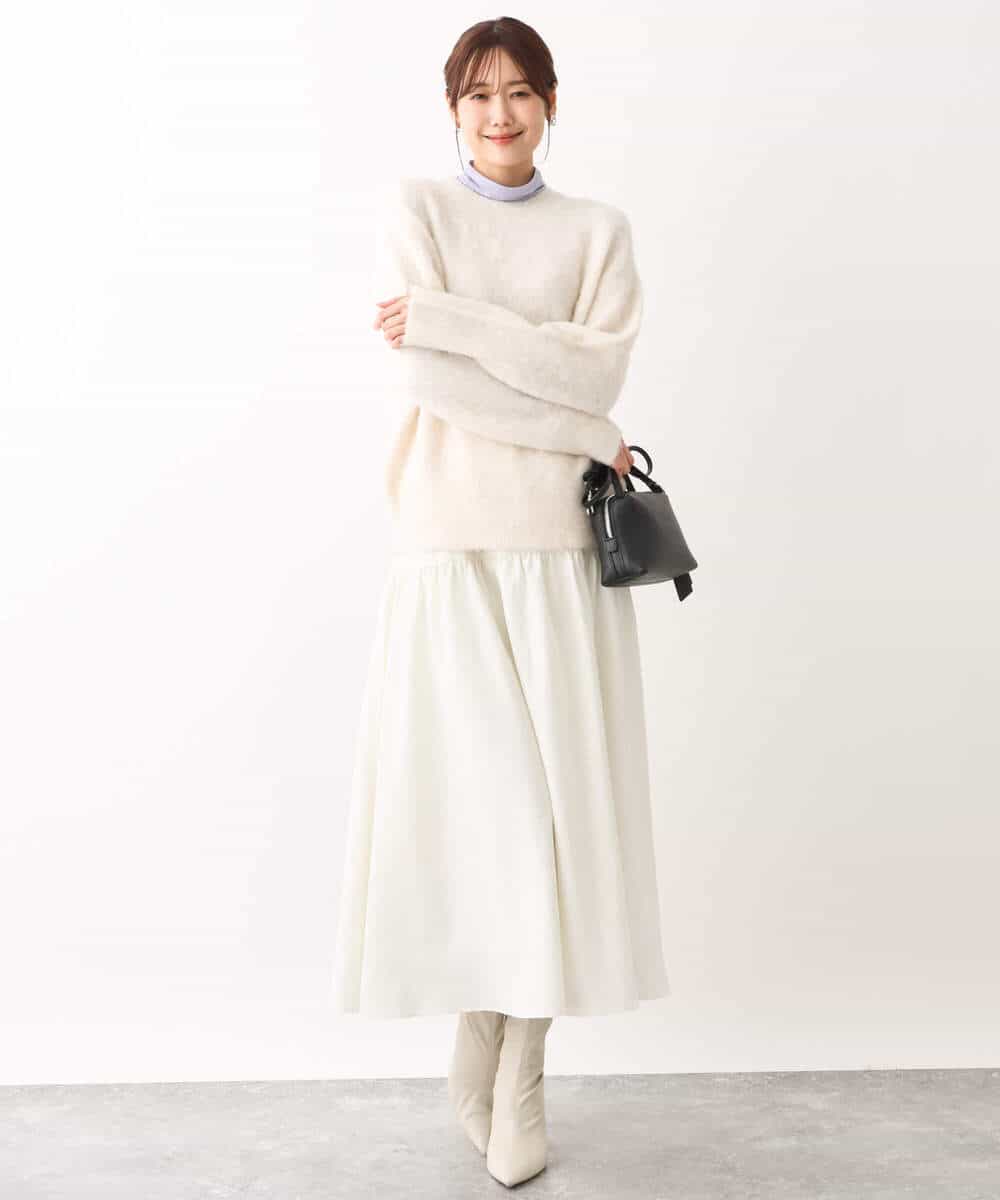 FKFAV53170 MK MICHEL KLEIN(MK ミッシェルクラン) ふわふわカラーニット/洗える ブルー