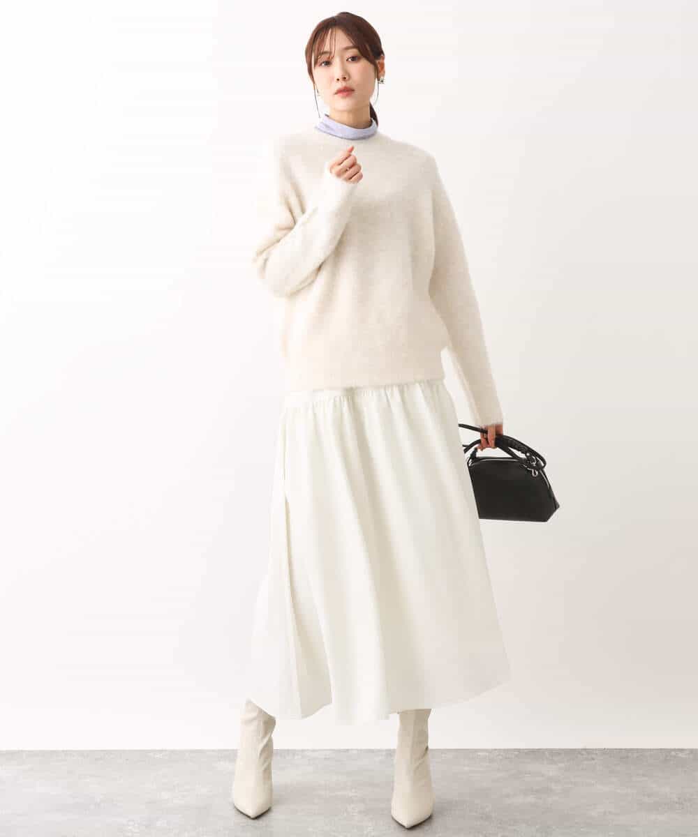 FKFAV53170 MK MICHEL KLEIN(MK ミッシェルクラン) ふわふわカラーニット/洗える ブルー