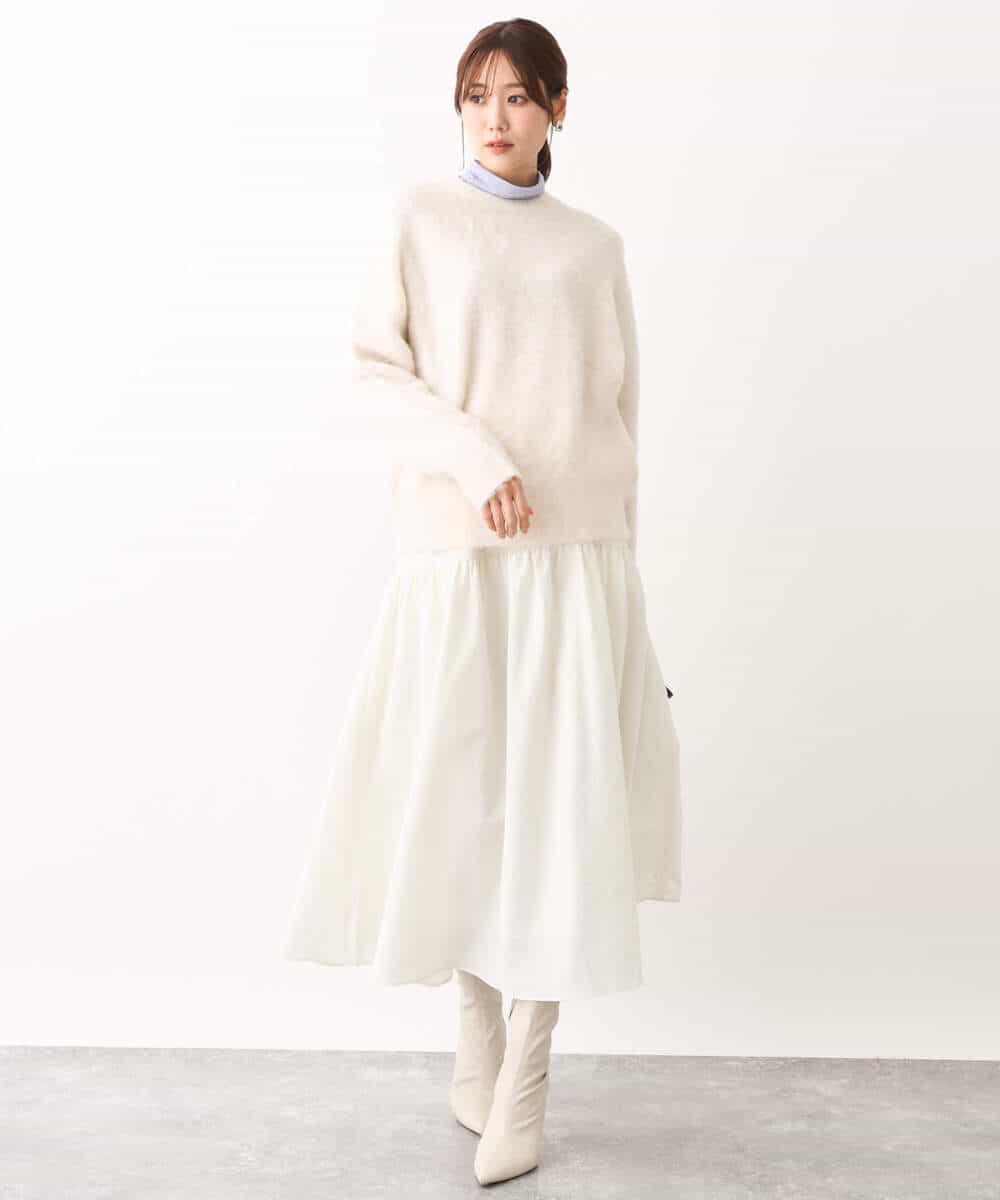 FKFAV53170 MK MICHEL KLEIN(MK ミッシェルクラン) ふわふわカラーニット/洗える ブルー