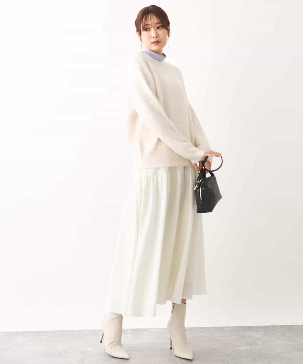 FKFAV53170 MK MICHEL KLEIN(MK ミッシェルクラン) ふわふわカラーニット/洗える ブルー