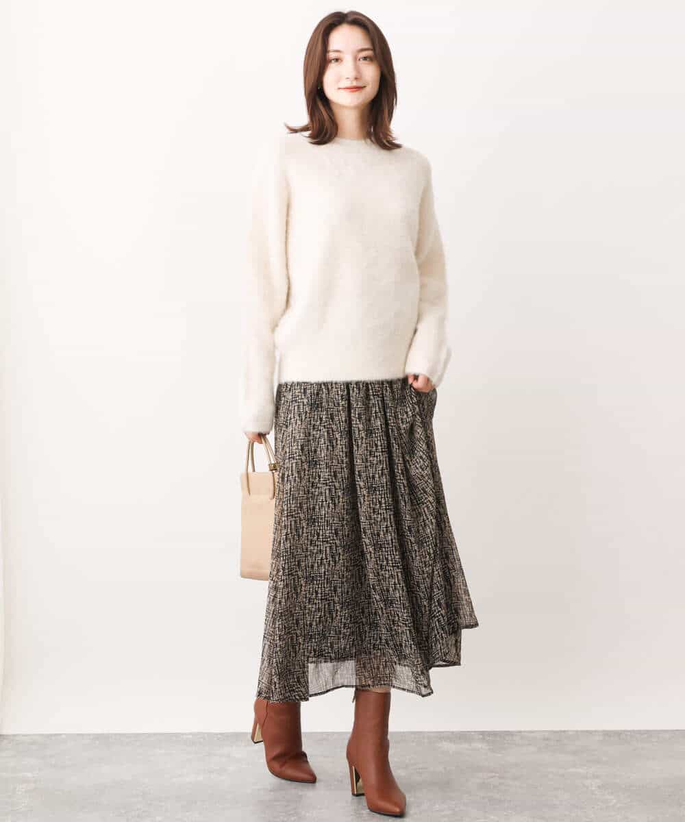 FKFAV53170 MK MICHEL KLEIN(MK ミッシェルクラン) ふわふわカラーニット/洗える ブルー