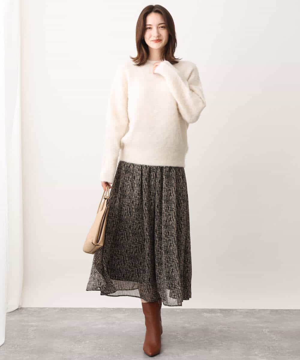FKFAV53170 MK MICHEL KLEIN(MK ミッシェルクラン) ふわふわカラーニット/洗える ブルー