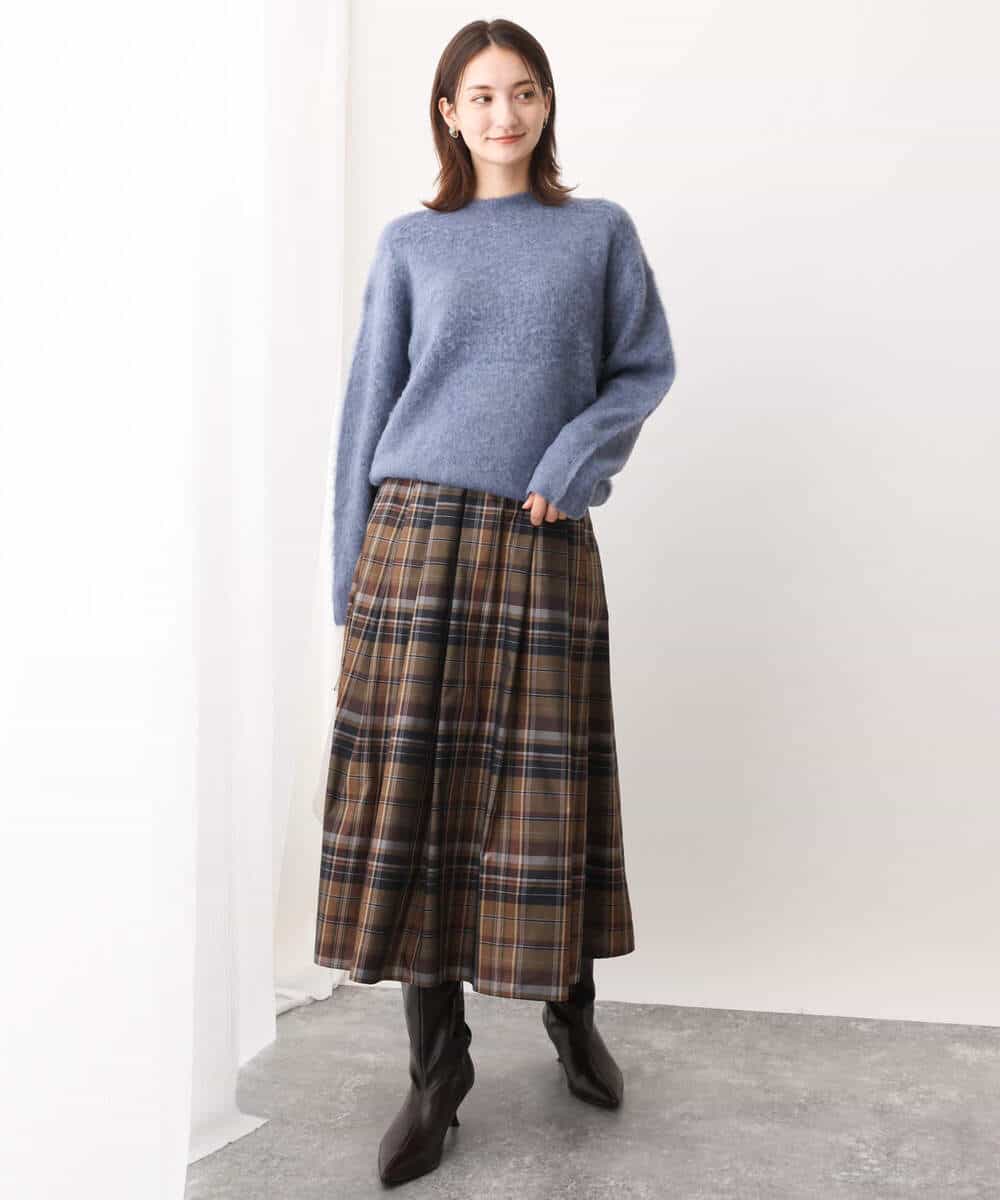 FKFAV53170 MK MICHEL KLEIN(MK ミッシェルクラン) ふわふわカラーニット/洗える ブルー