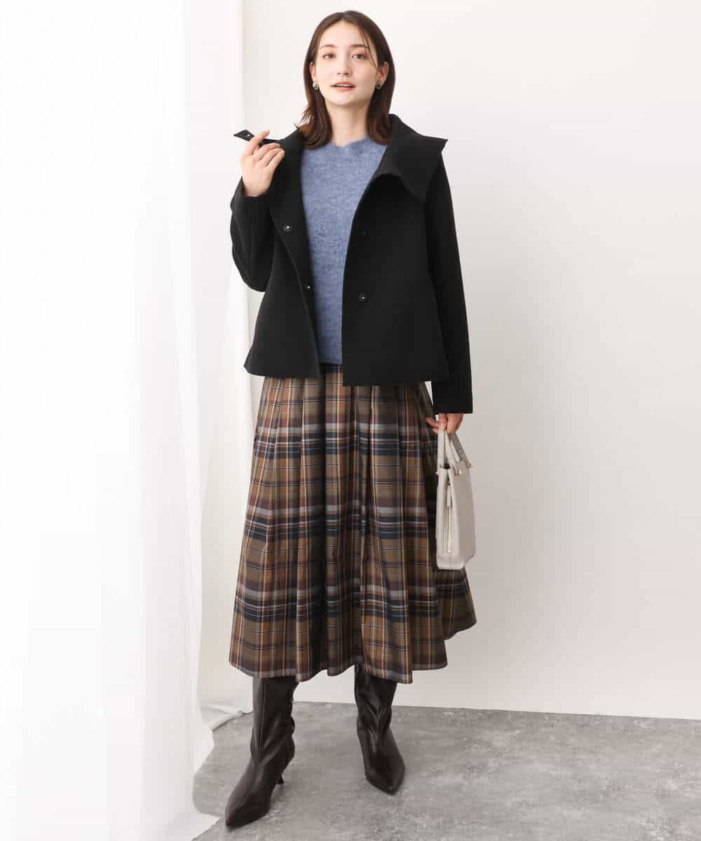 FKFAV53170 MK MICHEL KLEIN(MK ミッシェルクラン) ふわふわカラーニット/洗える ブルー