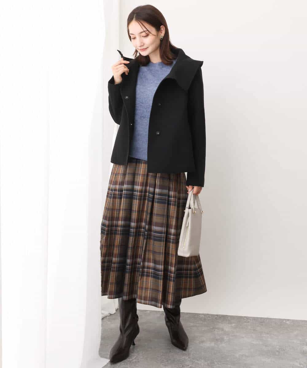 FKFAV53170 MK MICHEL KLEIN(MK ミッシェルクラン) ふわふわカラーニット/洗える ブルー