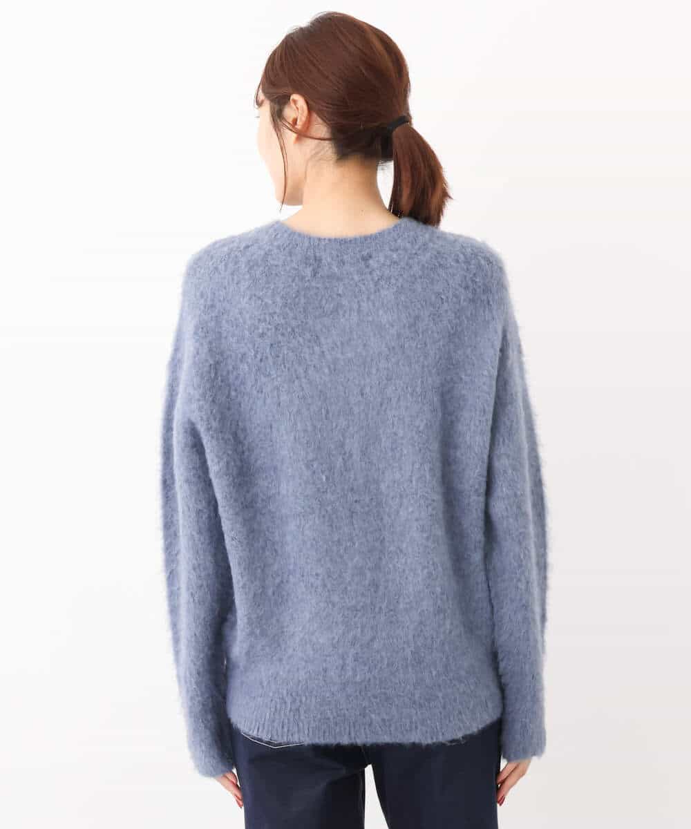 FKFAV53170 MK MICHEL KLEIN(MK ミッシェルクラン) ふわふわカラーニット/洗える ブルー