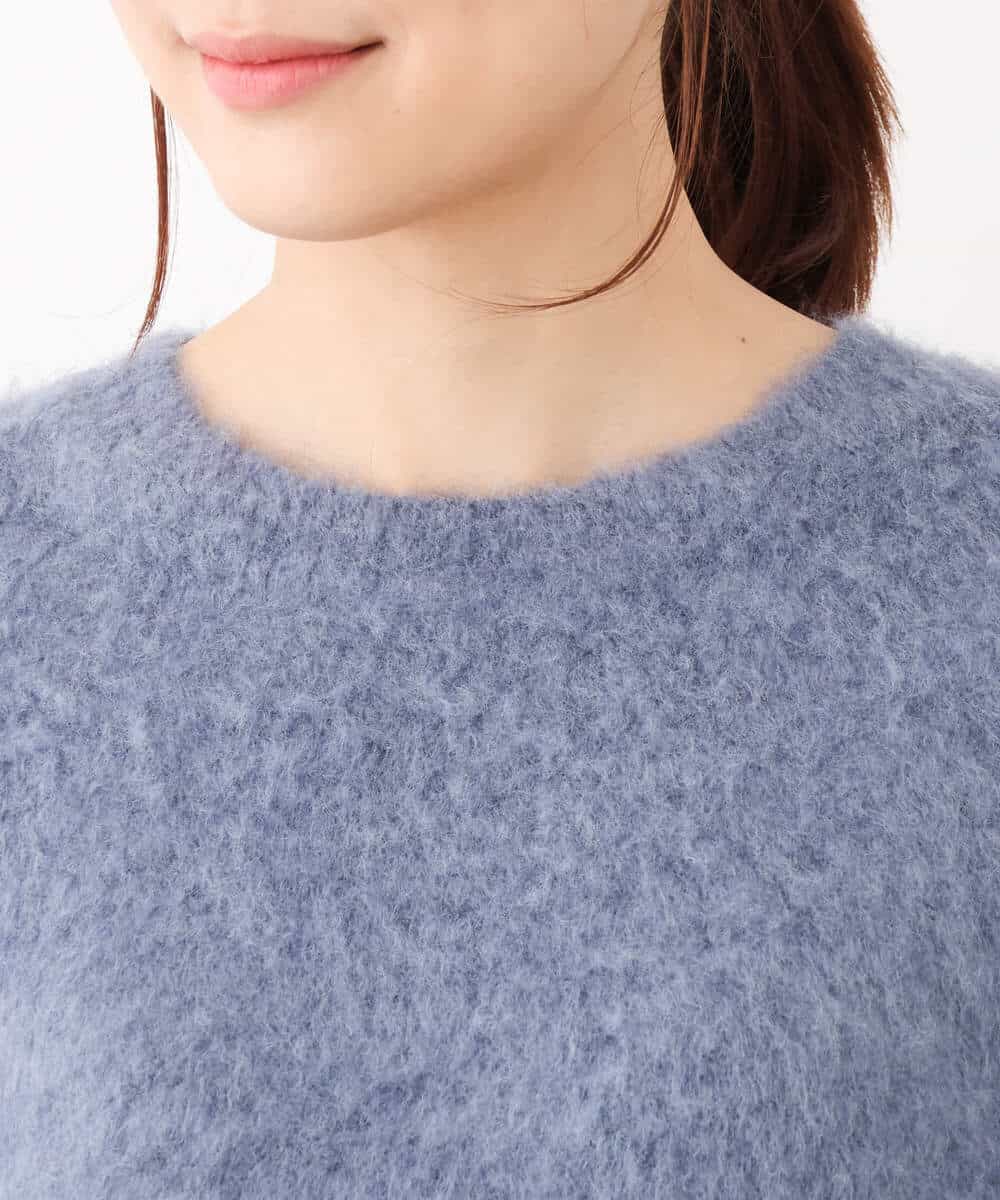 FKFAV53170 MK MICHEL KLEIN(MK ミッシェルクラン) ふわふわカラーニット/洗える ブルー