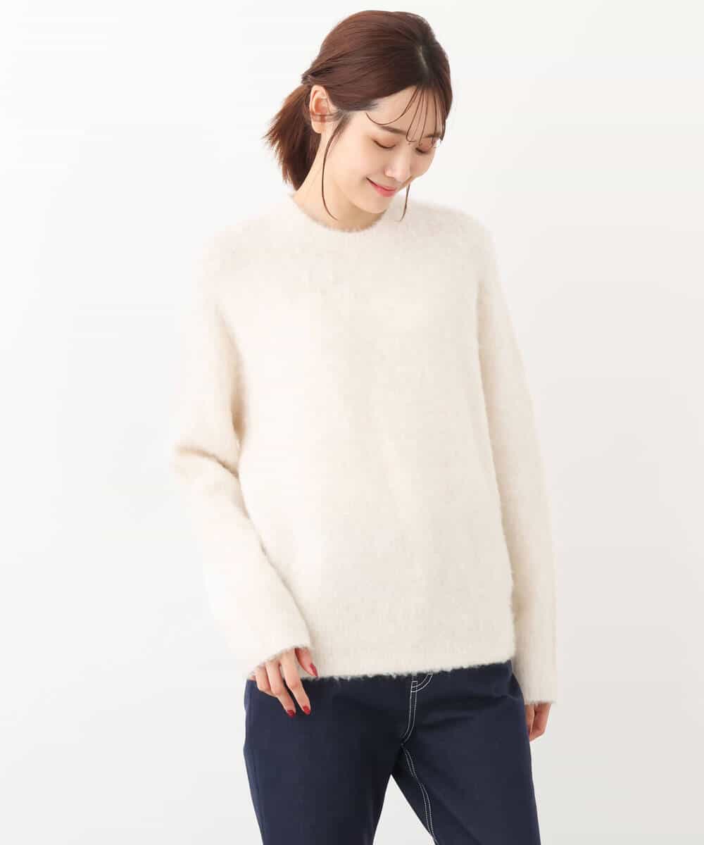 FKFAV53170 MK MICHEL KLEIN(MK ミッシェルクラン) ふわふわカラーニット/洗える ブルー