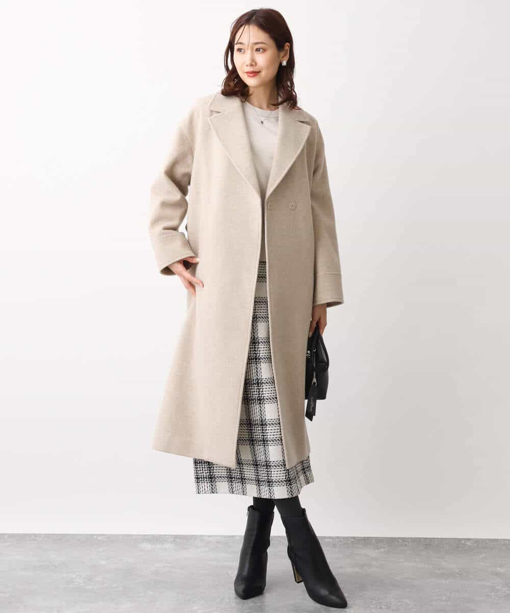 FKFAV55120 MK MICHEL KLEIN(MK ミッシェルクラン) ボリュームスリーブニット/洗える ラベンダー
