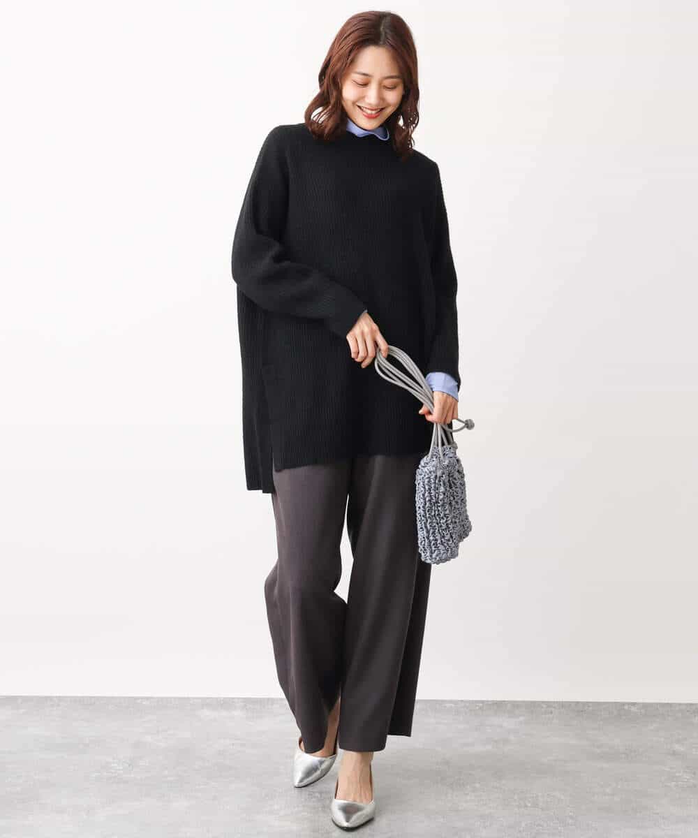 FKFAV56160 MK MICHEL KLEIN(MK ミッシェルクラン) オーバーサイズニットプルオーバー/洗える ベージュ
