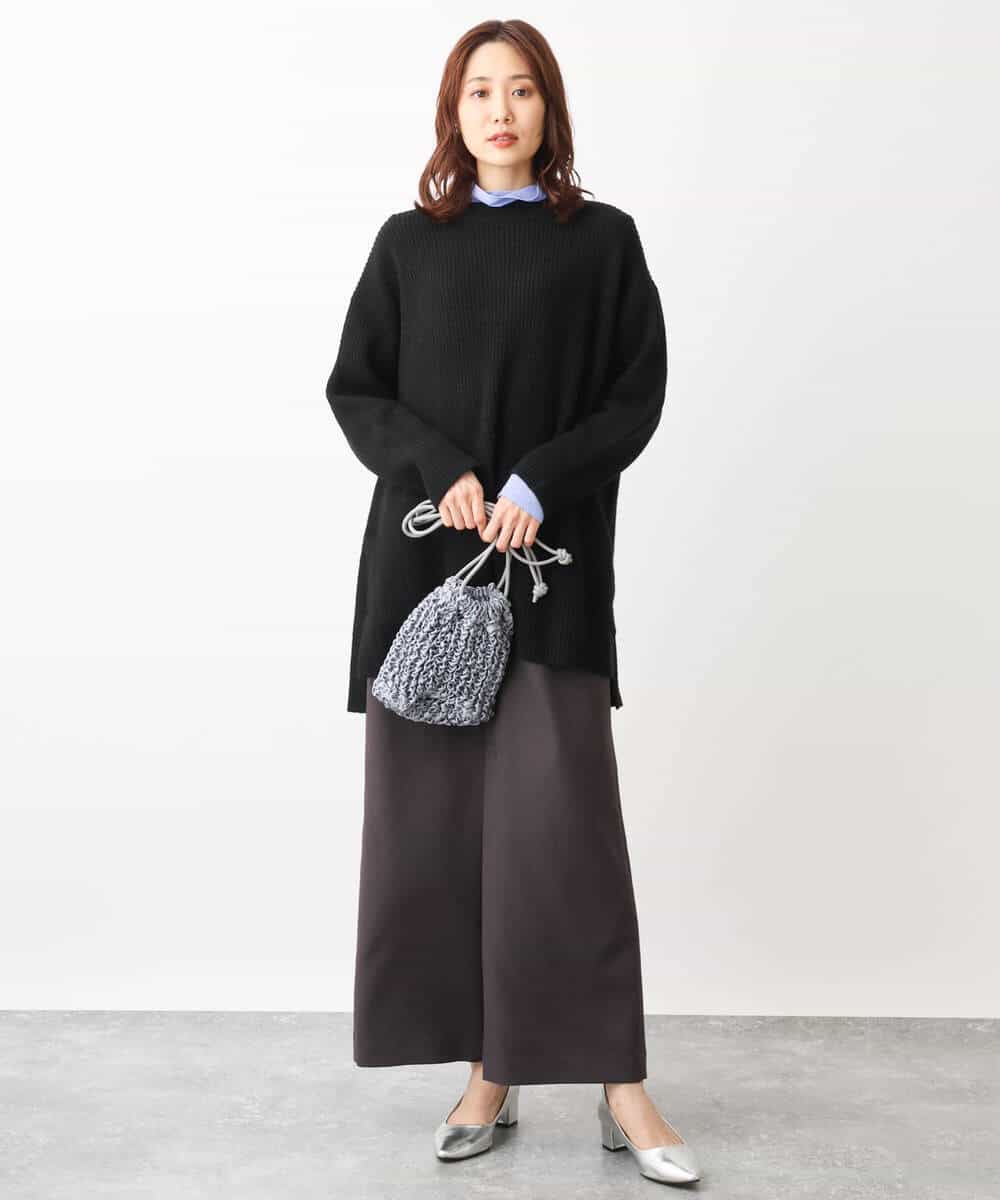 FKFAV56160 MK MICHEL KLEIN(MK ミッシェルクラン) オーバーサイズニットプルオーバー/洗える ベージュ