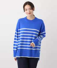 FKFAV57140 MK MICHEL KLEIN(MK ミッシェルクラン) airwoolパネルボーダーカラーニット ピンク