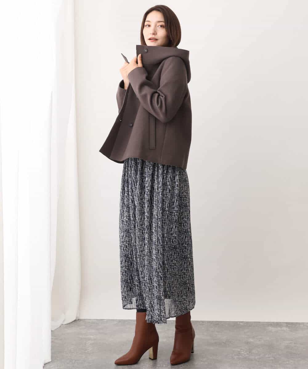 FKFAV59130 MK MICHEL KLEIN(MK ミッシェルクラン) ドルマンスリーブラメニット/洗える ライトブルー