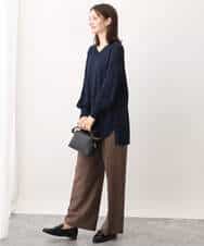 FKFAV60130 MK MICHEL KLEIN(MK ミッシェルクラン) Vネックニットチュニック/洗える ベージュ