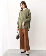 FKFAV60130 MK MICHEL KLEIN(MK ミッシェルクラン) Vネックニットチュニック/洗える ベージュ