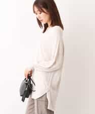 FKFAV60130 MK MICHEL KLEIN(MK ミッシェルクラン) Vネックニットチュニック/洗える ベージュ