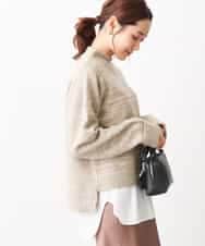 FKFAV61170 MK MICHEL KLEIN(MK ミッシェルクラン) メランジニット×レイヤードカットソー アンサンブル/洗える ベージュ