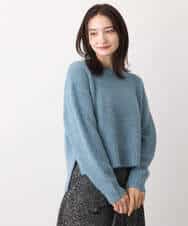 FKFAV62170 MK MICHEL KLEIN(MK ミッシェルクラン) ショート丈ラメニット/洗える ライトグレー