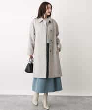 FKFAV62170 MK MICHEL KLEIN(MK ミッシェルクラン) ショート丈ラメニット/洗える ライトグレー