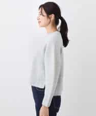 FKFAV62170 MK MICHEL KLEIN(MK ミッシェルクラン) ショート丈ラメニット/洗える ライトグレー