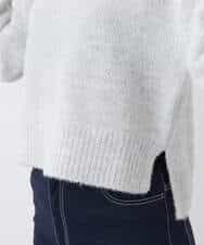 FKFAV62170 MK MICHEL KLEIN(MK ミッシェルクラン) ショート丈ラメニット/洗える ライトグレー