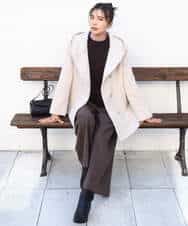 FKFBD50120 MK MICHEL KLEIN(MK ミッシェルクラン) 配色レイヤードデザインニット/洗える グレー