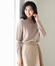 FKFBD51140 MK MICHEL KLEIN(MK ミッシェルクラン) ミニケーブル編みニット/洗える ベージュ