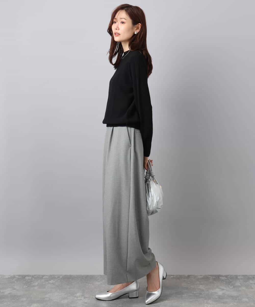 FKFBD51140 MK MICHEL KLEIN(MK ミッシェルクラン) ミニケーブル編みニット/洗える レッド