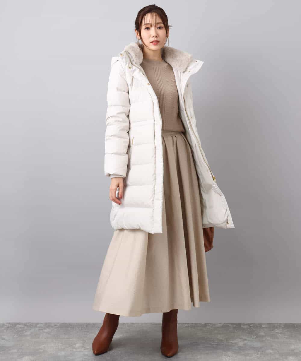 FKFBD51140 MK MICHEL KLEIN(MK ミッシェルクラン) ミニケーブル編みニット/洗える レッド