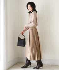 FKFBD51140 MK MICHEL KLEIN(MK ミッシェルクラン) ミニケーブル編みニット/洗える レッド