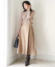 FKFBD51140 MK MICHEL KLEIN(MK ミッシェルクラン) ミニケーブル編みニット/洗える レッド