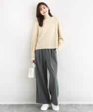 FKFBD52160 MK MICHEL KLEIN(MK ミッシェルクラン) スパンコールラメ入りニット/洗える ピンク