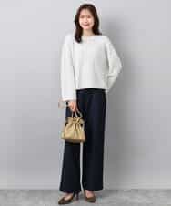 FKFBD52160 MK MICHEL KLEIN(MK ミッシェルクラン) スパンコールラメ入りニット/洗える ピンク