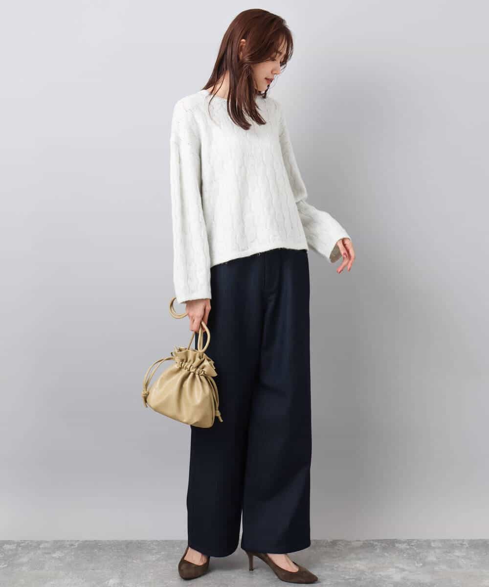 FKFBD52160 MK MICHEL KLEIN(MK ミッシェルクラン) スパンコールラメ入りニット/洗える ピンク