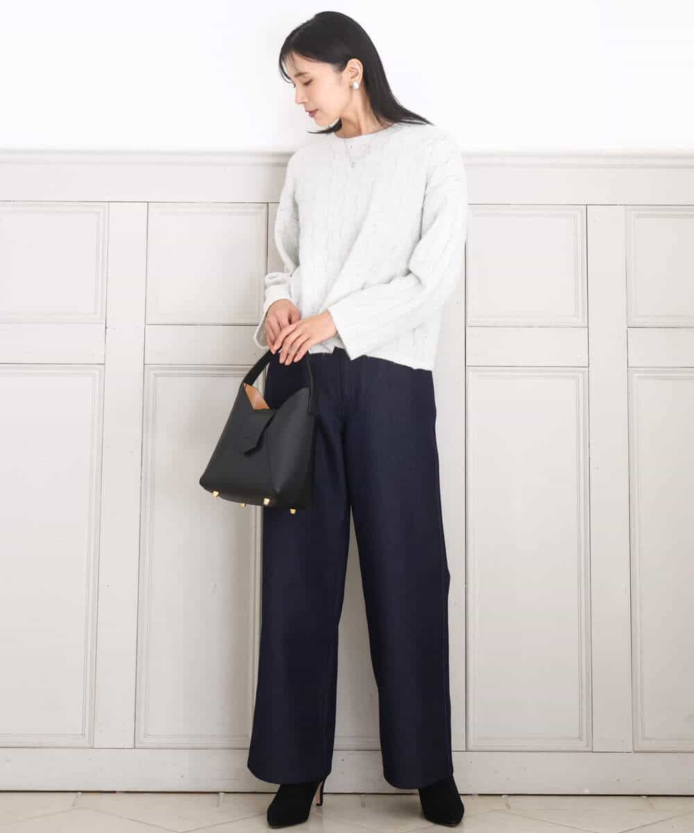 FKFBD52160 MK MICHEL KLEIN(MK ミッシェルクラン) スパンコールラメ入りニット/洗える ピンク