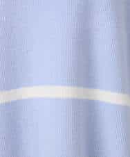 FKFBD53150 MK MICHEL KLEIN(MK ミッシェルクラン) 配色ライン片畦編みニット/洗える グレー