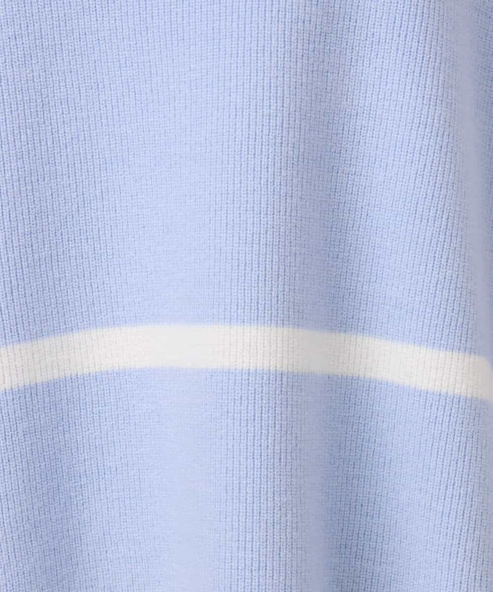 FKFBD53150 MK MICHEL KLEIN(MK ミッシェルクラン) 配色ライン片畦編みニット/洗える グレー