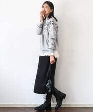 FKFBD54160 MK MICHEL KLEIN(MK ミッシェルクラン) ノルディック柄ニット/洗える アイボリー