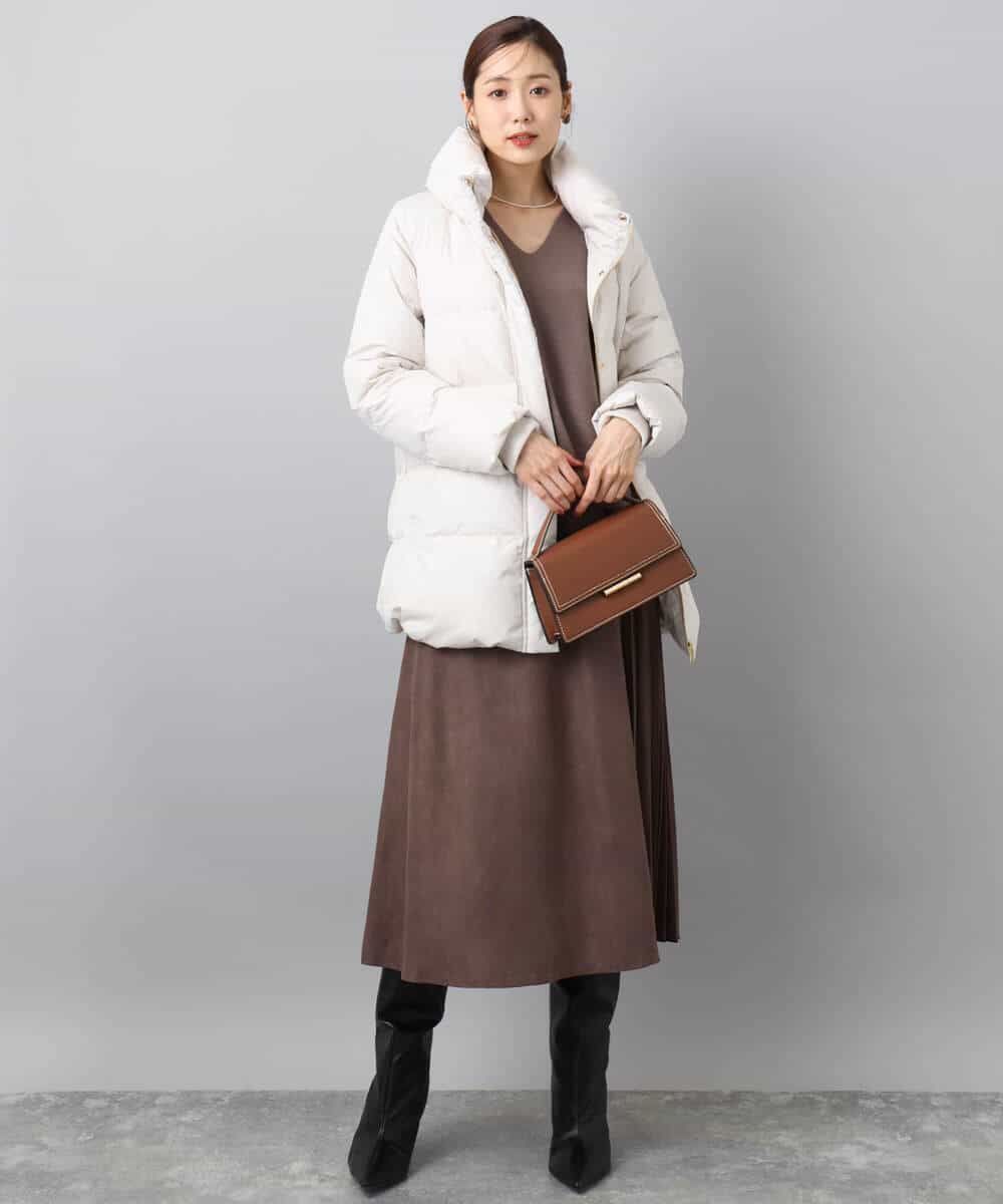FKFBD55150 MK MICHEL KLEIN(MK ミッシェルクラン) 片畦編みVネックニット/洗える レッド