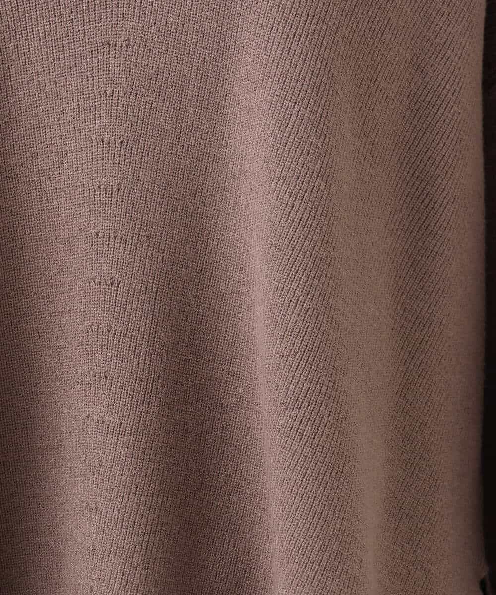 FKFBD55150 MK MICHEL KLEIN(MK ミッシェルクラン) 片畦編みVネックニット/洗える レッド