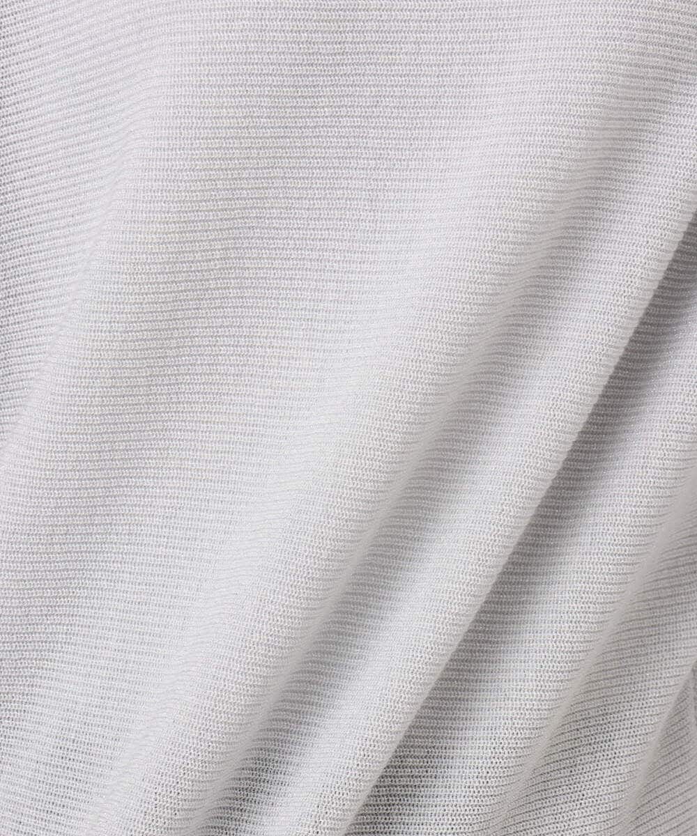 FKFBD57130 MK MICHEL KLEIN(MK ミッシェルクラン) ラメ入りドルマンスリーブ畦編みニット/洗える ライトブルー