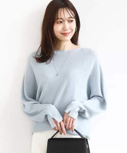 FKFBD57130 MK MICHEL KLEIN ラメ入りドルマンスリーブ畦編みニット/洗える