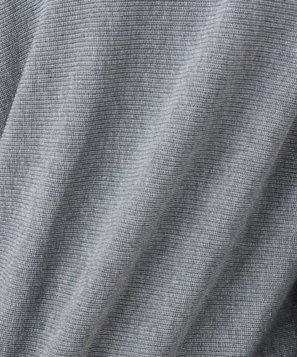 FKFBD57130 MK MICHEL KLEIN(MK ミッシェルクラン) ラメ入りドルマンスリーブ畦編みニット/洗える ライトブルー