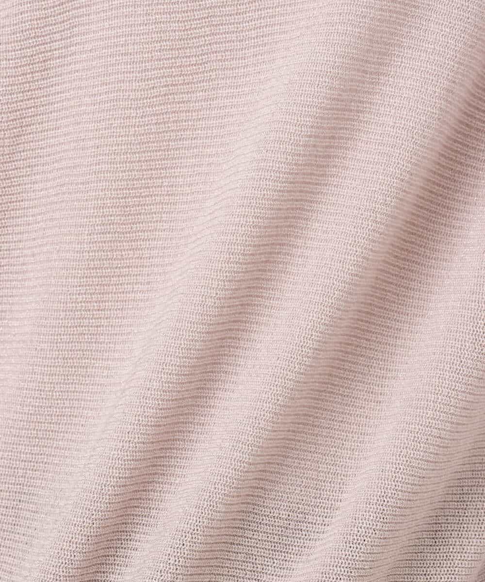 FKFBD57130 MK MICHEL KLEIN(MK ミッシェルクラン) ラメ入りドルマンスリーブ畦編みニット/洗える ライトブルー