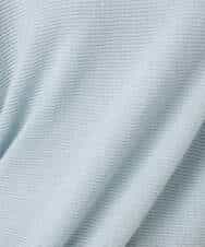 FKFBD57130 MK MICHEL KLEIN(MK ミッシェルクラン) ラメ入りドルマンスリーブ畦編みニット/洗える ライトブルー