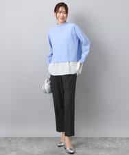 FKFBD58150 MK MICHEL KLEIN(MK ミッシェルクラン) レイヤードデザインチュニックニット/洗える ベージュ