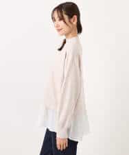 FKFBD58150 MK MICHEL KLEIN(MK ミッシェルクラン) レイヤードデザインチュニックニット/洗える ベージュ