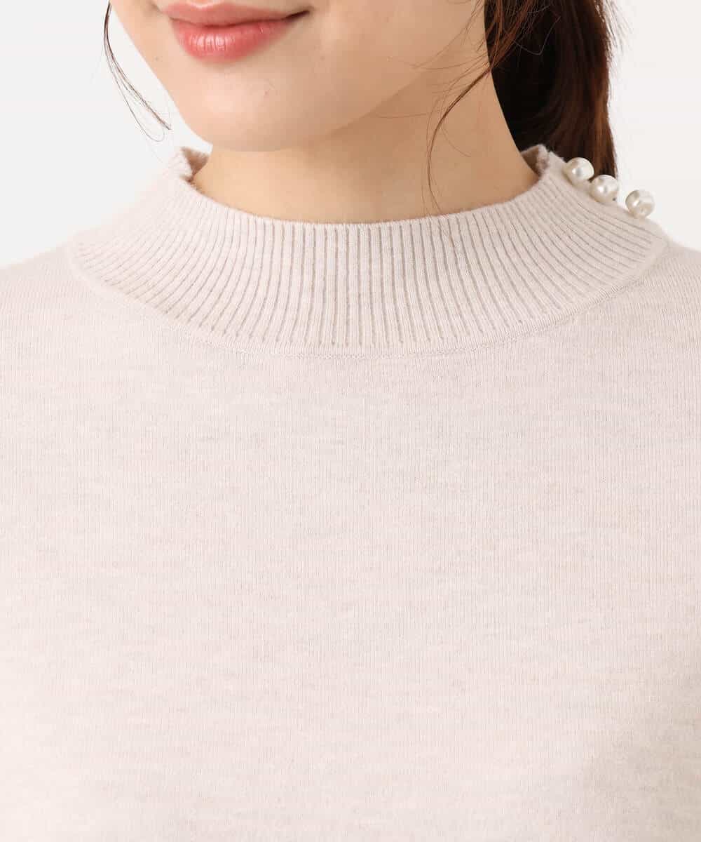 FKFBD58150 MK MICHEL KLEIN(MK ミッシェルクラン) レイヤードデザインチュニックニット/洗える ベージュ