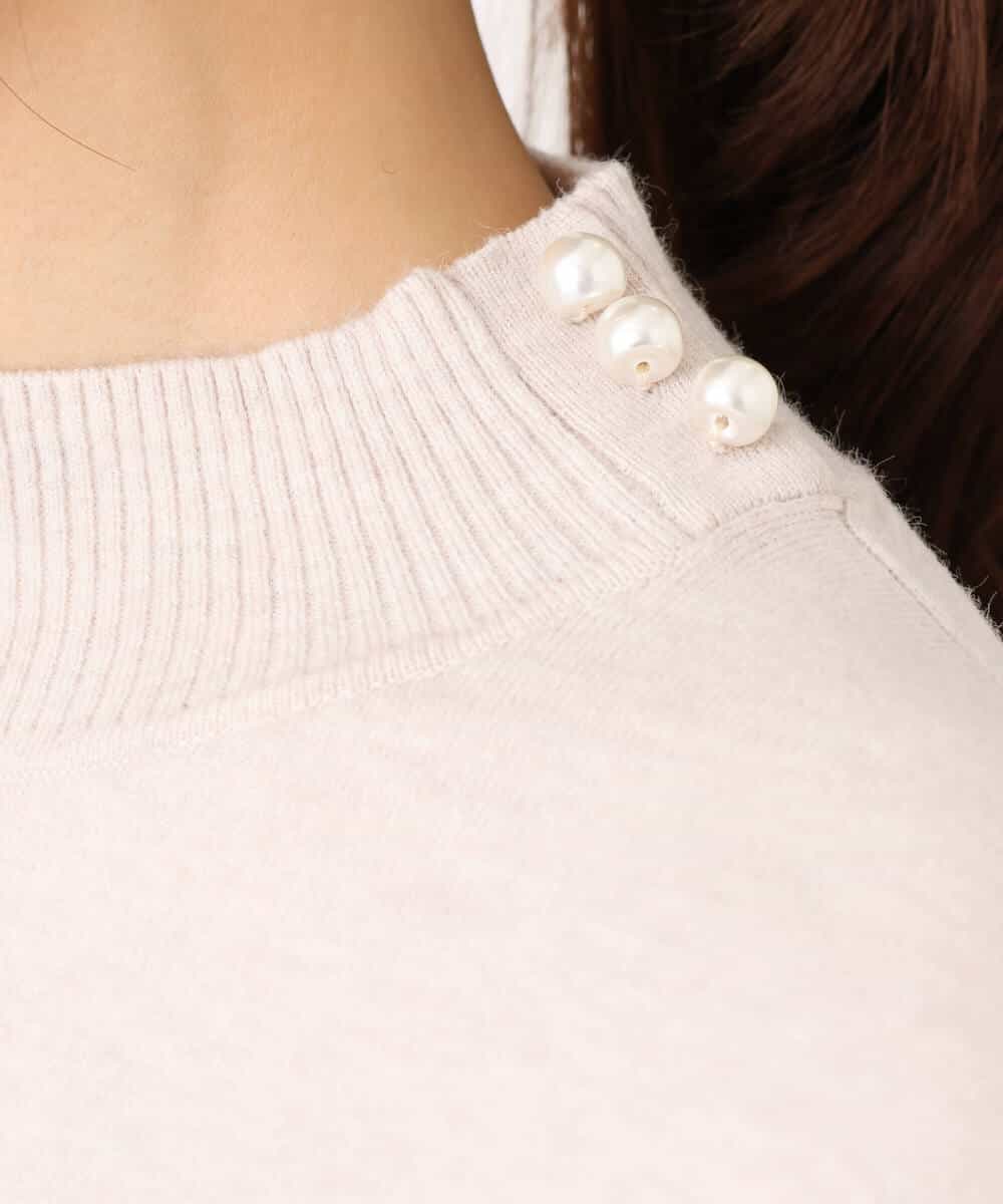 FKFBD58150 MK MICHEL KLEIN(MK ミッシェルクラン) レイヤードデザインチュニックニット/洗える ベージュ
